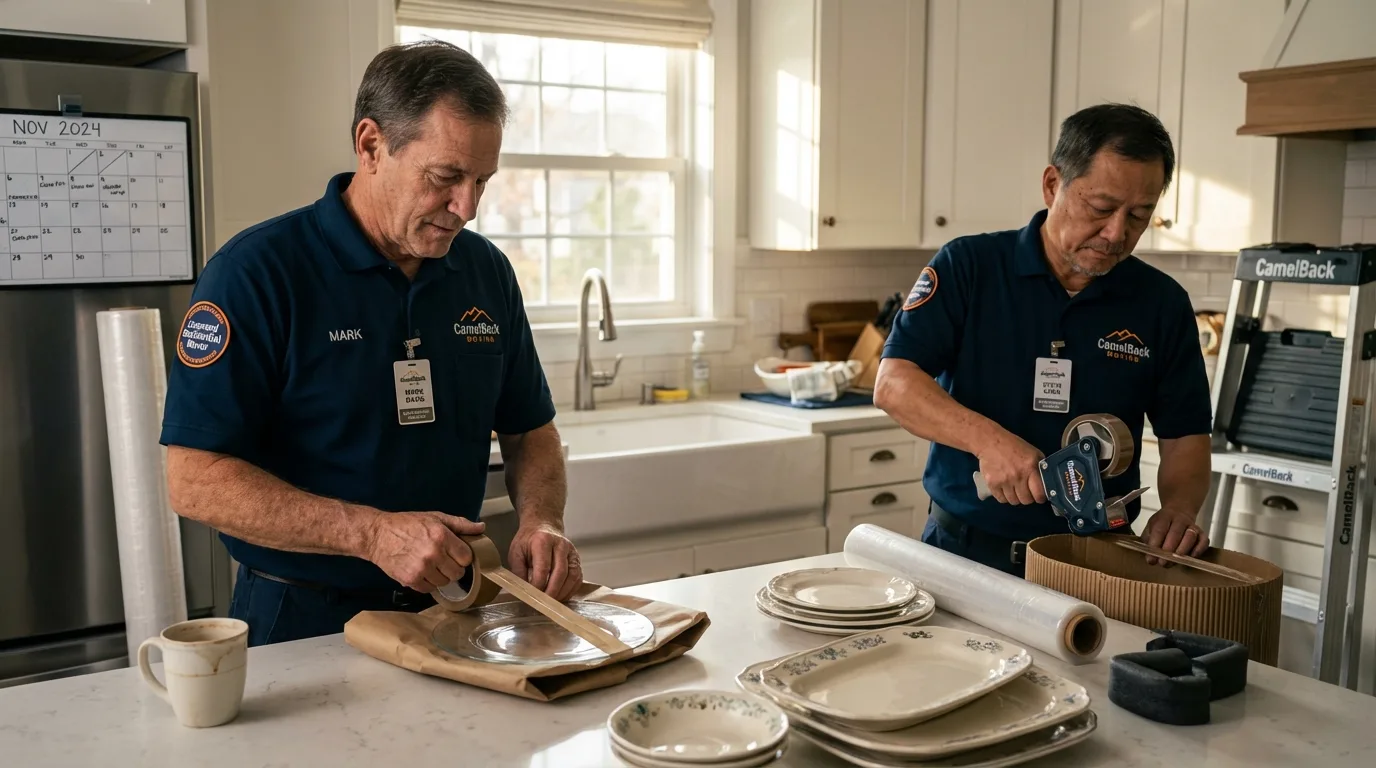 Professional crew packing kitchen dishware in Hattiesburg, MS